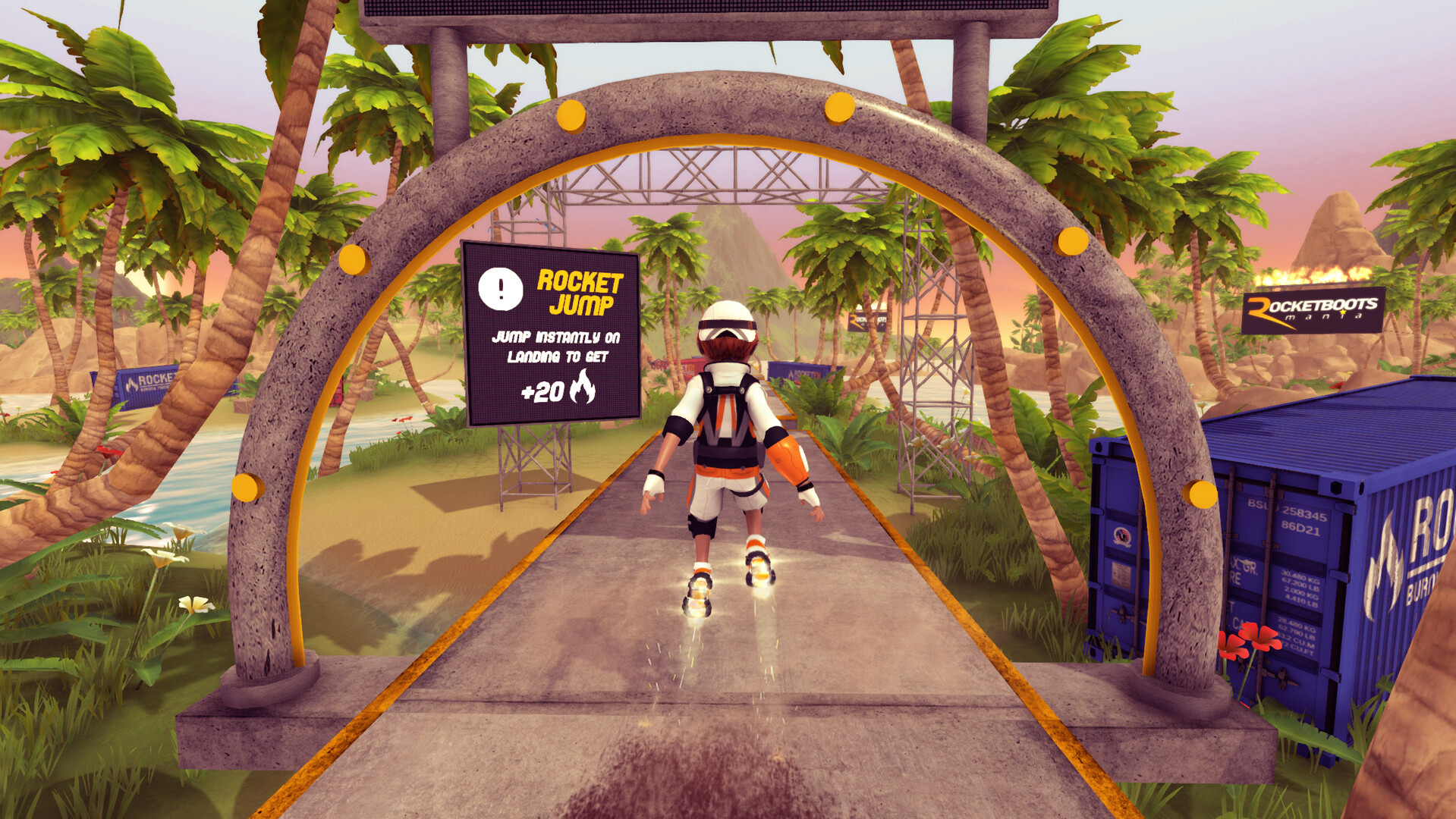 Скриншот: Rocket Boots Mania