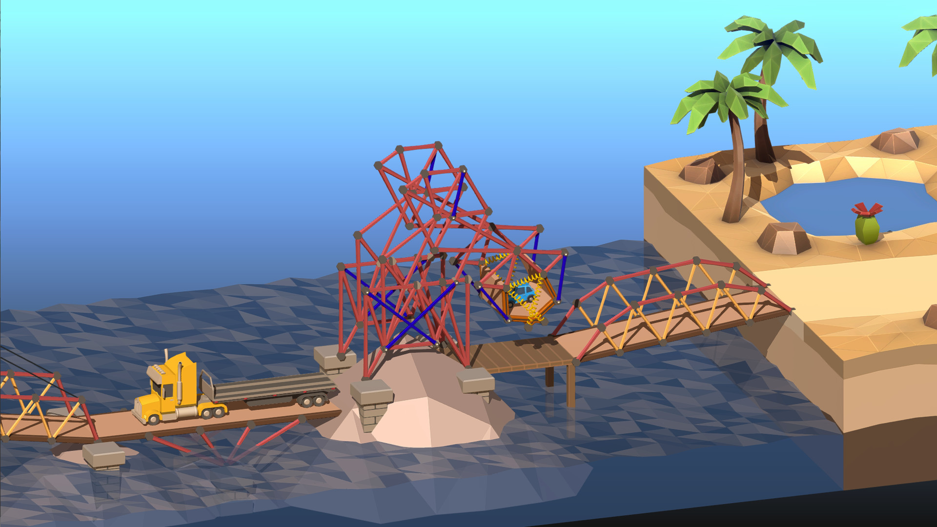 Скриншот: Poly Bridge 2