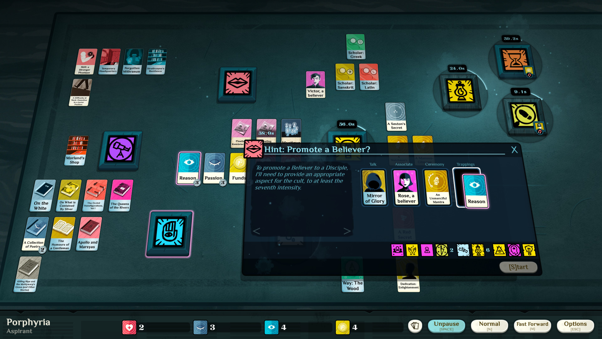 Скриншот: Cultist Simulator