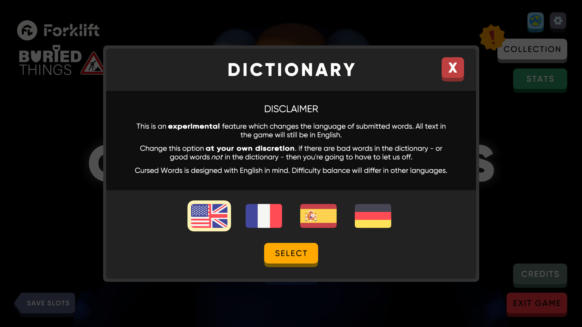 Скриншот: Cursed Words: The Word Game That Isn't