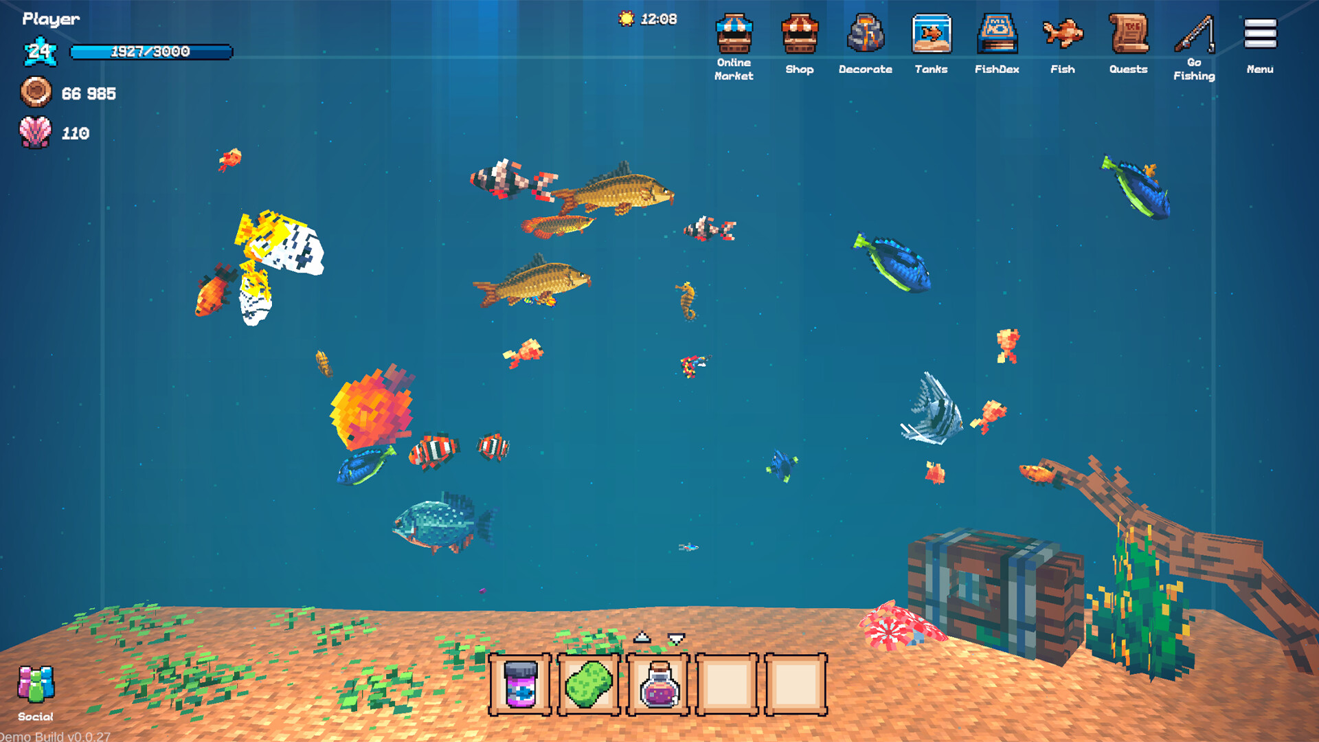 Скриншот: Tiny Aquarium: Social Fishkeeping