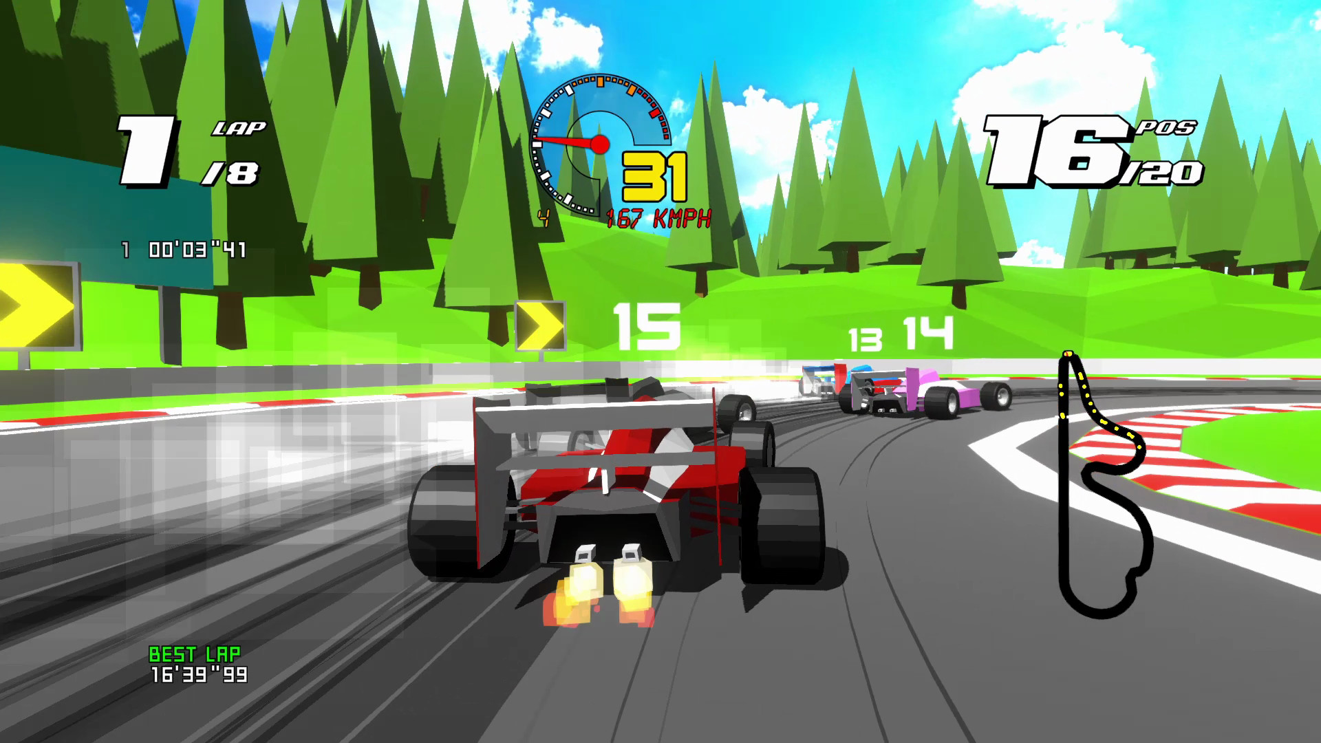 Скриншот: Formula Retro Racing