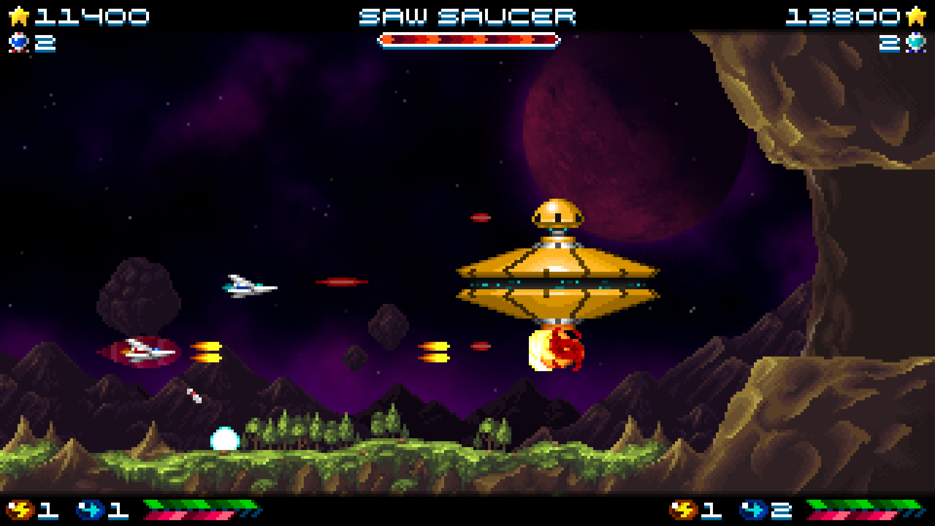 Скриншот: Super Hydorah