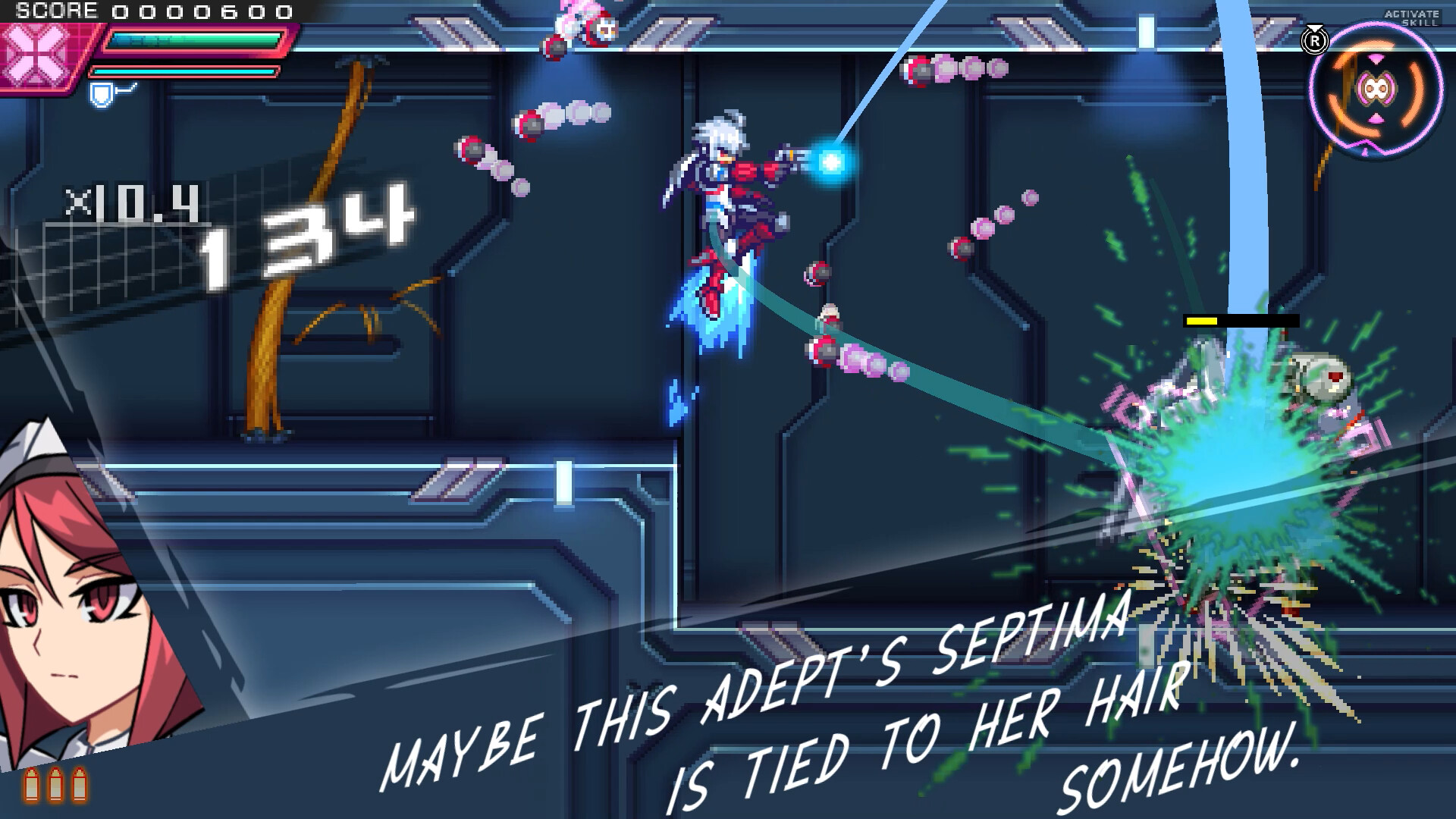 Скриншот: Azure Striker Gunvolt Trilogy Enhanced